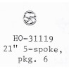 PSC 31119 - 5 SPOKE - 21" BRAKE WHEELS