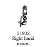PSC 31932 - STEAM LOCOMOTIVE WHISTLE - RIGHT HAND MOUNT