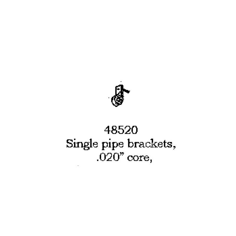 PSC 48520 - SINGLE PIPE BRACKETS - CORED  .020"