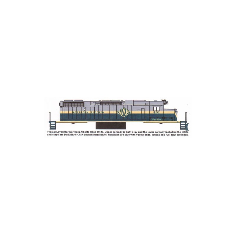 HIGHBALL L-221 NORTHERN ALBERTA DIESEL LOCOMOTIVE - HO SCALE