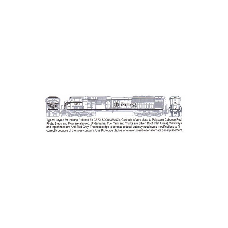 HIGHBALL L-226 INDIANA RAILROAD DIESEL LOCOMOTIVE - HO SCALE