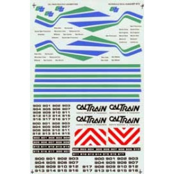 MICROSCALE DECAL 87-473 - CAL-TRAIN DIESEL LOCOMOTIVES