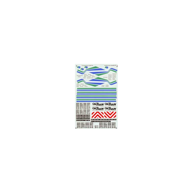 MICROSCALE DECAL 87-473 - CAL-TRAIN DIESEL LOCOMOTIVES