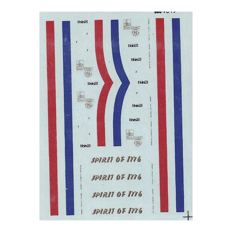 MICROSCALE DECAL MC-4019 - AMERICAN FREEDOM TRAIN ( 1940'S)