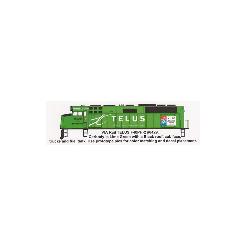 HIGHBALL L-247 VIA RAIL DIESEL LOCOMOTIVE - TELUS - HO SCALE