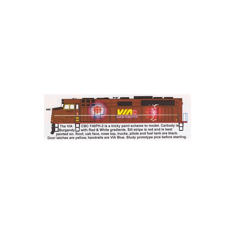 HIGHBALL L-248 VIA RAIL DIESEL LOCOMOTIVE - CBC - HO SCALE