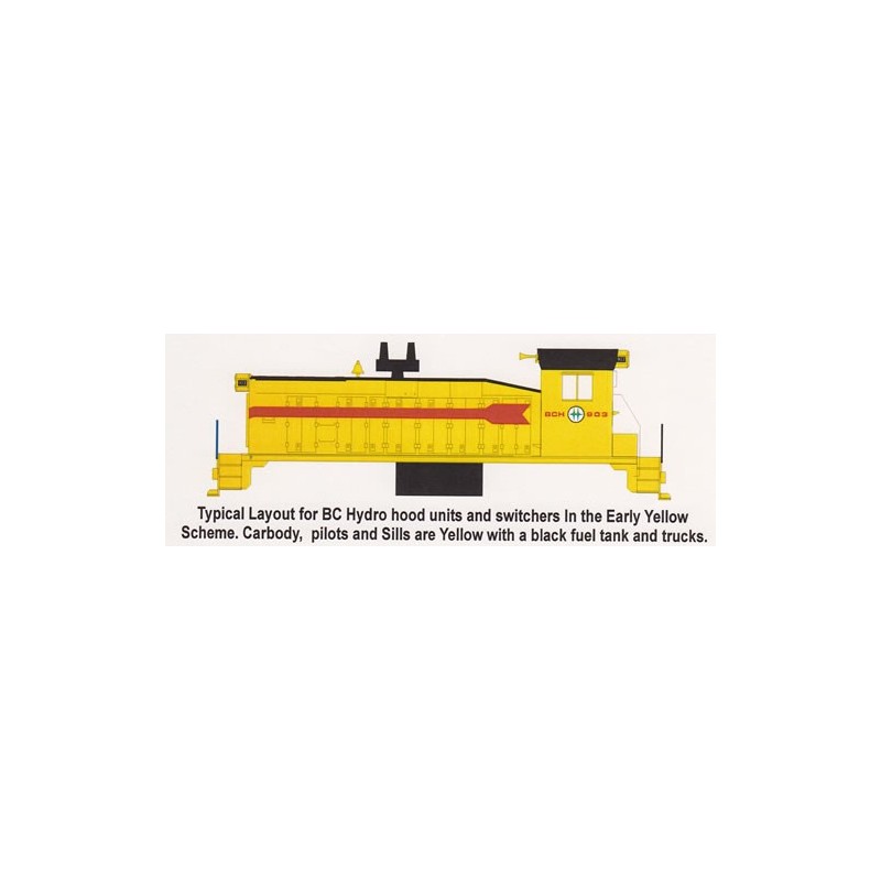 HIGHBALL L-253  BRITISH COLUMBIA HYDRO DIESEL LOCOMOTIVE - HO SCALE