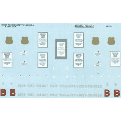 MICROSCALE DECAL 48-235 - UNION PACIFIC LOCOMOTIVE SAFETY PLAQUES