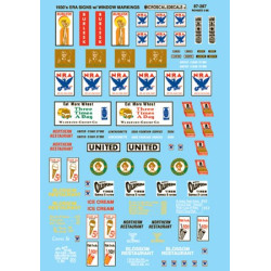 MICROSCALE DECAL 87-287 - STRUCTURE SIGNS - 1930-1940