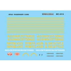 MICROSCALE DECAL MC-4016 - SPOKANE PORTLAND & SEATTLE DIESEL CAB UNITS