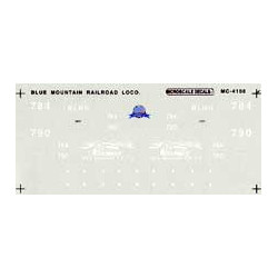 MICROSCALE DECAL MC-4108 - BLUE MOUNTAIN RAILROAD LOCOMOTIVES