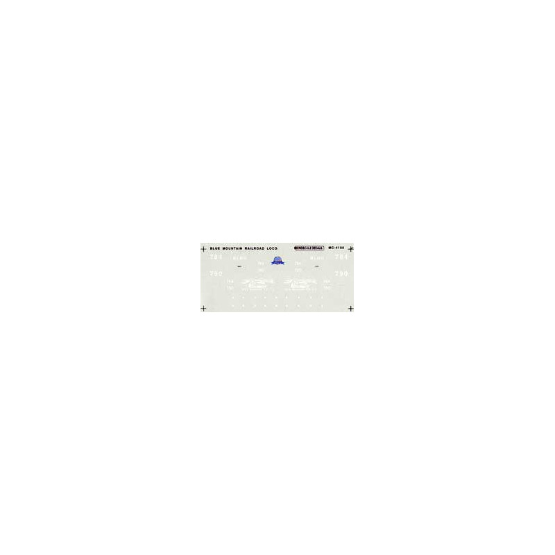 MICROSCALE DECAL MC-4108 - BLUE MOUNTAIN RAILROAD LOCOMOTIVES
