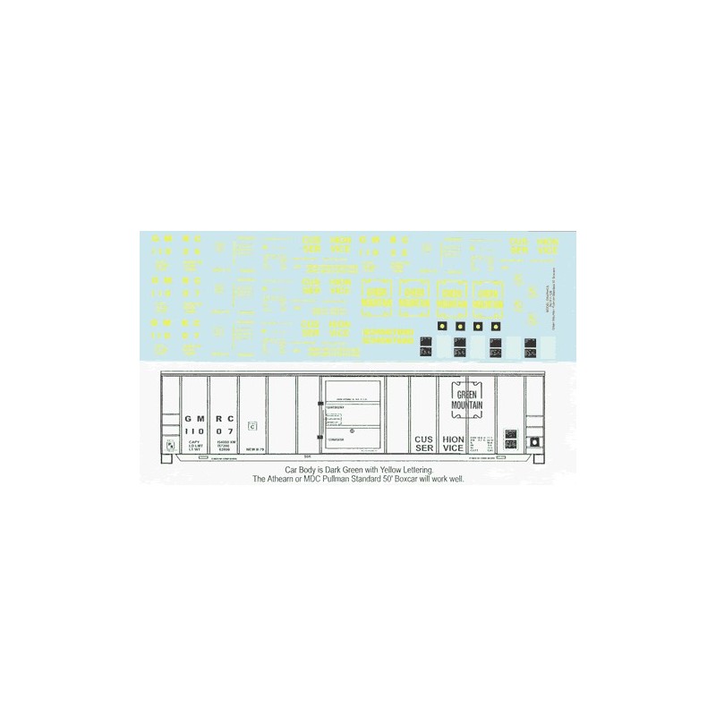 HIGHBALL F-128 GREEN MOUNTAIN 50' BOXCARS - HO SCALE