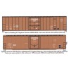 HIGHBALL F-196 DELAWARE & HUDSON 50' BOXCARS - HO SCALE