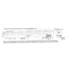 BLACK CAT DECAL - BC150-S - CANADIAN NATIONAL PASSENGER CAR - S SCALE
