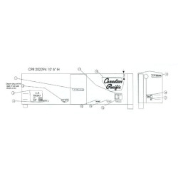 BLACK CAT DECAL - BC016-O - CANADIAN PACIFIC 40' BOXCAR - 10'6"IH - O SCALE