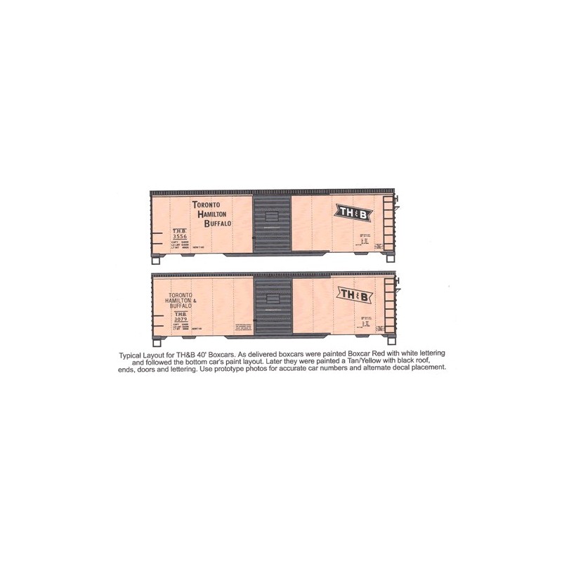 HIGHBALL F-201 TORONTO HAMILTON & BUFFALO 40' BOXCAR - HO SCALE