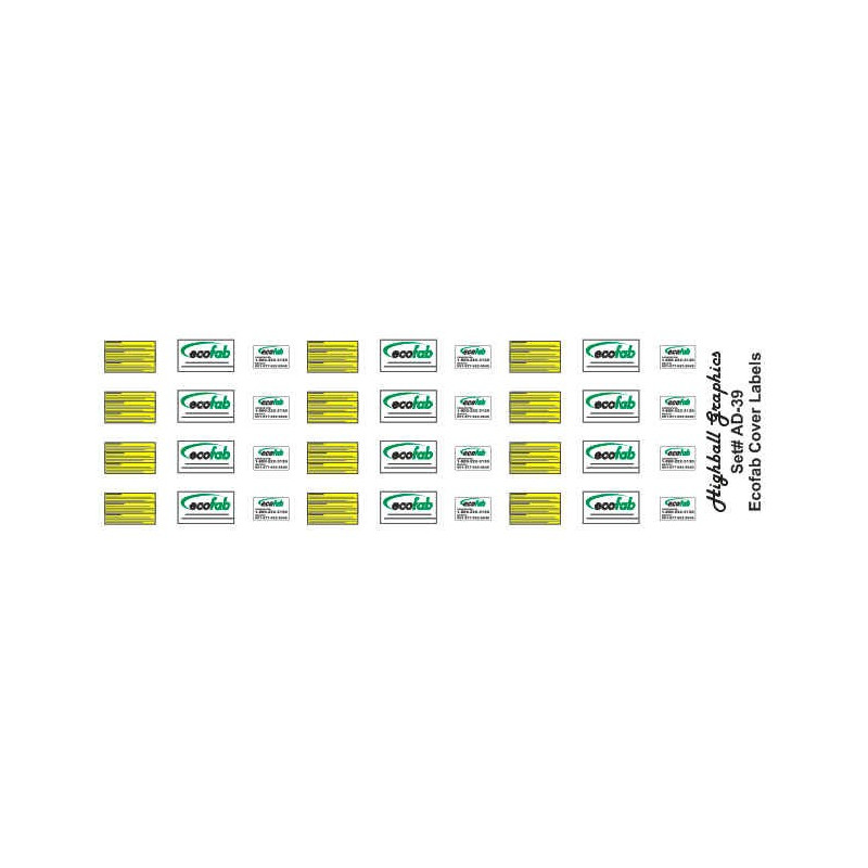 HIGHBALL AD-39 ECOFAB COVER LABELS