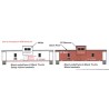 HIGHBALL F-211 CANADIAN PACIFIC MAINTENANCE OF WAY CABOOSE - HO SCALE