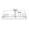 HIGHBALL F-212 CANADA STARCH TANK CAR - HO SCALE