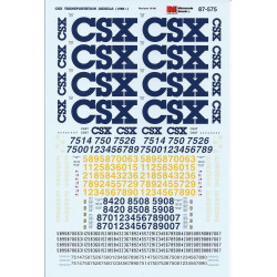 MICROSCALE DECAL 87-575 - CSX DIESEL LOCOMOTIVES