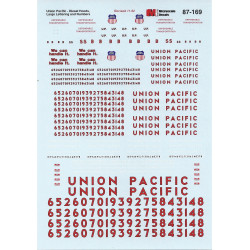 MICROSCALE DECAL 87-169 - UNION PACIFIC DIESEL LOCOMOTIVES
