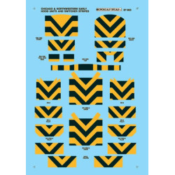 MICROSCALE DECAL 87-963 - CHICAGO & NORTHWESTERN DIESEL STRIPES