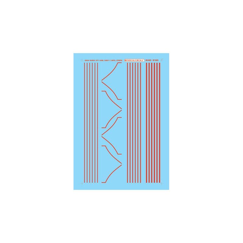 MICROSCALE DECAL 87-623 - UNION PACIFIC E UNIT STRIPING