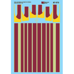 MICROSCALE DECAL 87-573 - ERIE LACKAWANNA E, F & PA DIESEL LOCOMOTIVE STRIPES