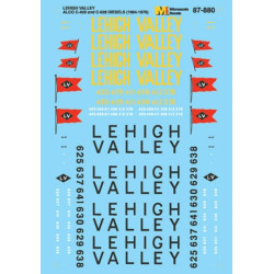 MICROSCALE DECAL 87-880 - LEHIGH VALLEY C420 & C628 DIESEL LOCOMOTIVES