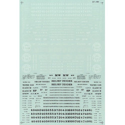 MICROSCALE DECAL 87-155 - SOUTHERN PACIFIC MAINTENANCE OF WAY EQUIPMENT