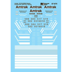MICROSCALE DECAL 87-675 - AMTRAK GE P32-8BWH DIESEL LOCOMOTIVES