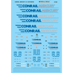MICROSCALE DECAL 87-684 - CONRAIL MERCURY 48' CONTAINERSC