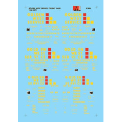 MICROSCALE DECAL 87-658 - GOLDEN WEST SERVICE FREIGHT CARS