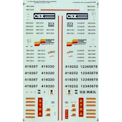 MICROSCALE DECAL 87-508 - CSX / SEABOARD SYSTEM / USPS / XTRA 45' TRAILERS