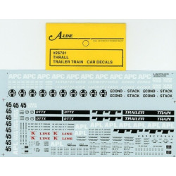 A-LINE DECAL 26701 - TRAILER TRAIN THRALL WELL CAR