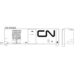 BLACK CAT DECAL - BC251 - CANADIAN NATIONAL 40' BOXCAR - 10'IH