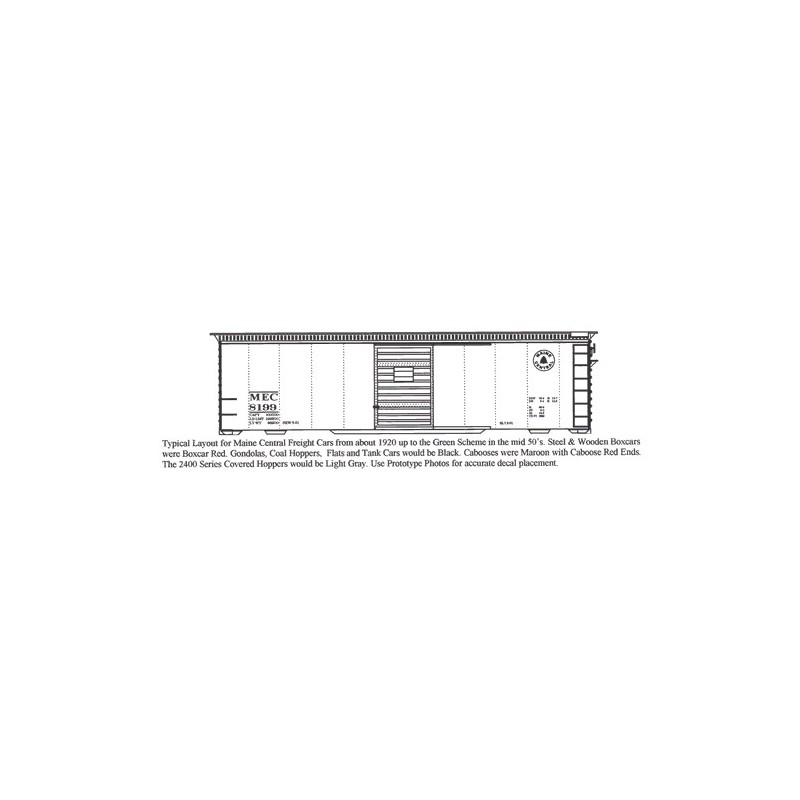 HIGHBALL F-218 MAINE CENTRAL 40' BOXCAR - HO SCALE