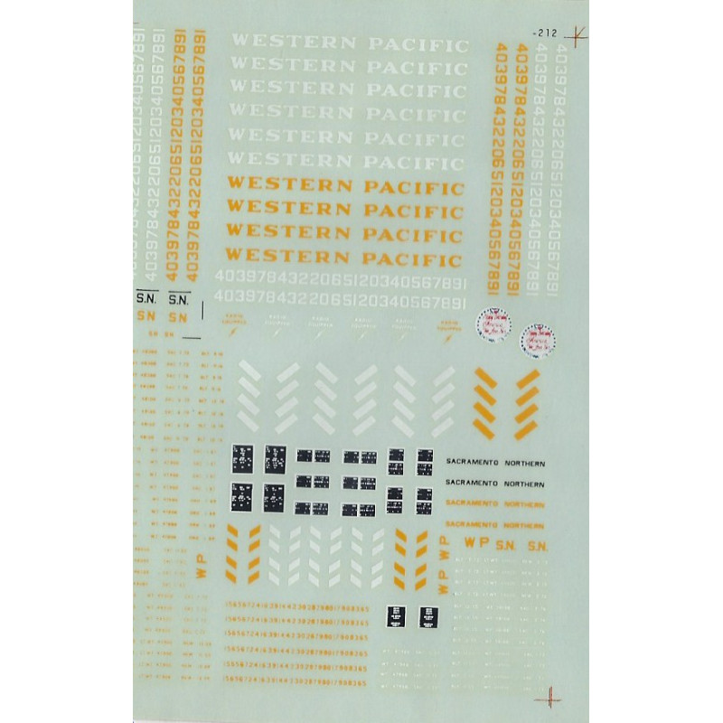 MICROSCALE DECAL 60-212 - WESTERN PACIFIC CABOOSES