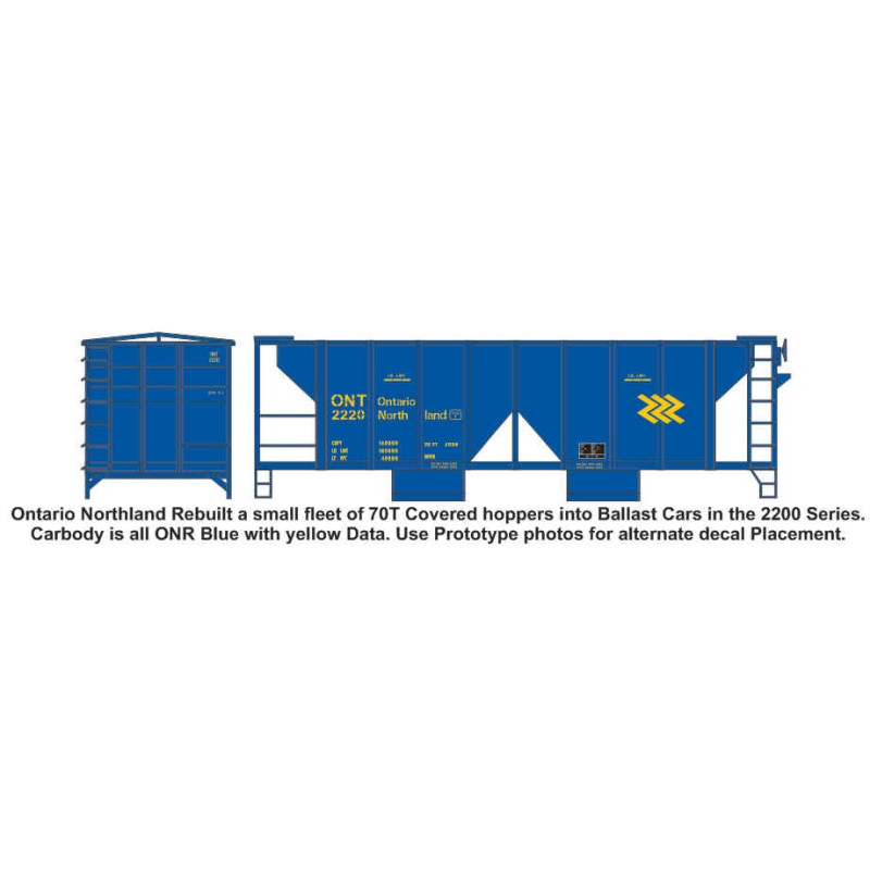 HIGHBALL F-359 ONTARIO NORTHLAND REBUILT BALLAST CARS