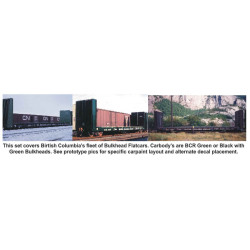 HIGHBALL F-361 BRITISH COLUMBIA RAIL BULKHEAD FLATCARS