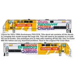 HIGHBALL L-298 VIA RAIL CANADA 150 P42 DIESEL LOCOMOTIVE
