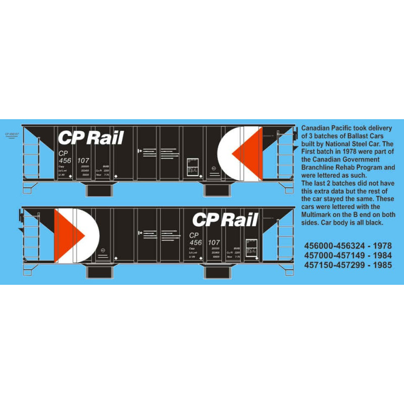 HIGHBALL F-365 CPRAIL NSC BALLAST CARS