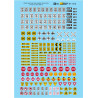 MICROSCALE DECAL 87-1516 - STREET, WIDE LOAD & OVERSIZE TRUCK SIGNS