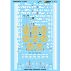 MICROSCALE DECAL 87-1537 - CANADIAN PACIFIC AC4400CW LOCOMOTIVES