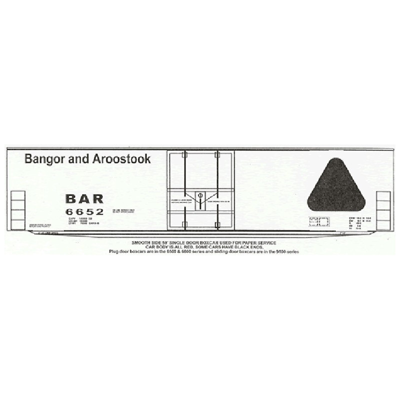 HIGHBALL F-106 BANGOR & AROOSTOOK 50' SINGLE DOOR BOXCAR