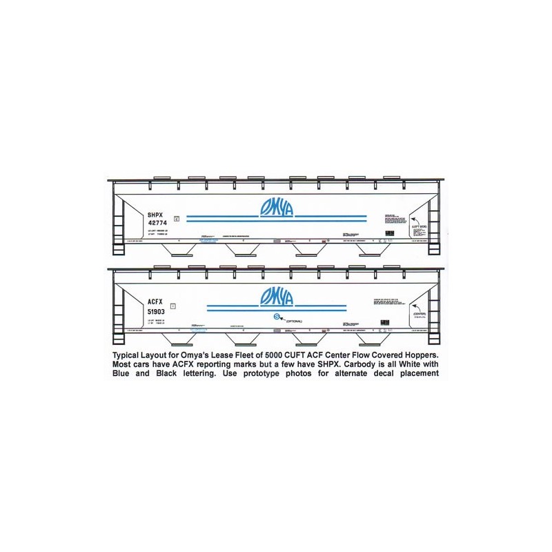 HIGHBALL F-259 OMYA COVERED HOPPER - HO SCALE