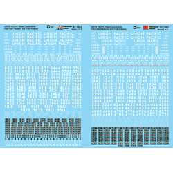 MICROSCALE DECAL 87-1563 - UNION PACIFIC STEAM LOCOMOTIVES