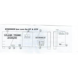 BLACK CAT DECAL - BC290 - GRAND TRUNK / GRAND TRUNK PACIFIC DOUBLE SHEATHED BOXCAR