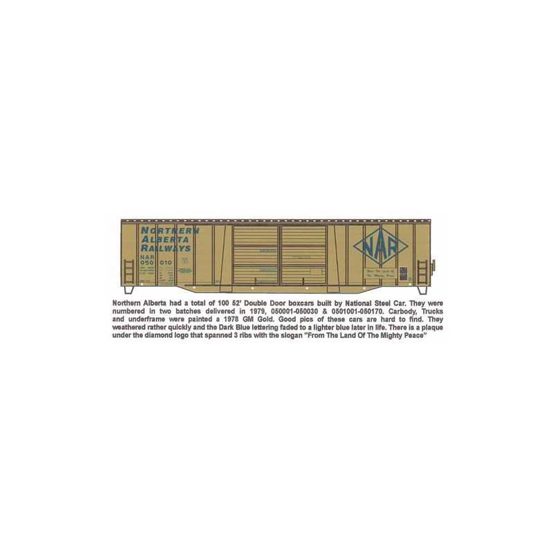 HIGHBALL F-267 NORTHERN ALBERTA 53' BOXCAR - HO SCALE
